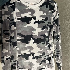 Cat & Jack Gray Camouflage Crewneck Sweater